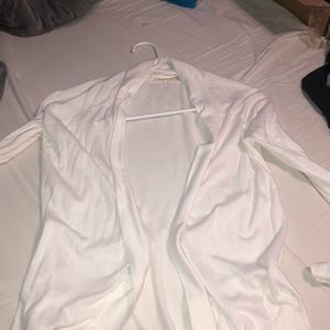 Long sleeved white cardigan